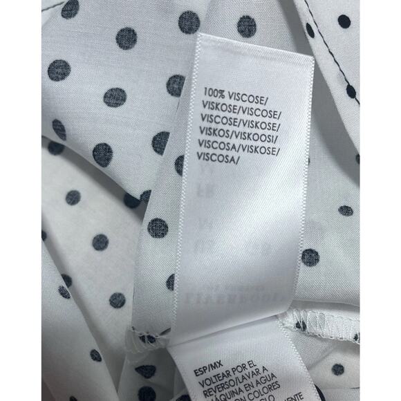 NWT Liverpool Los Angeles Women Black/ White Polka Dot Long Sleeve Blouse Size M - Picture 9 of 9